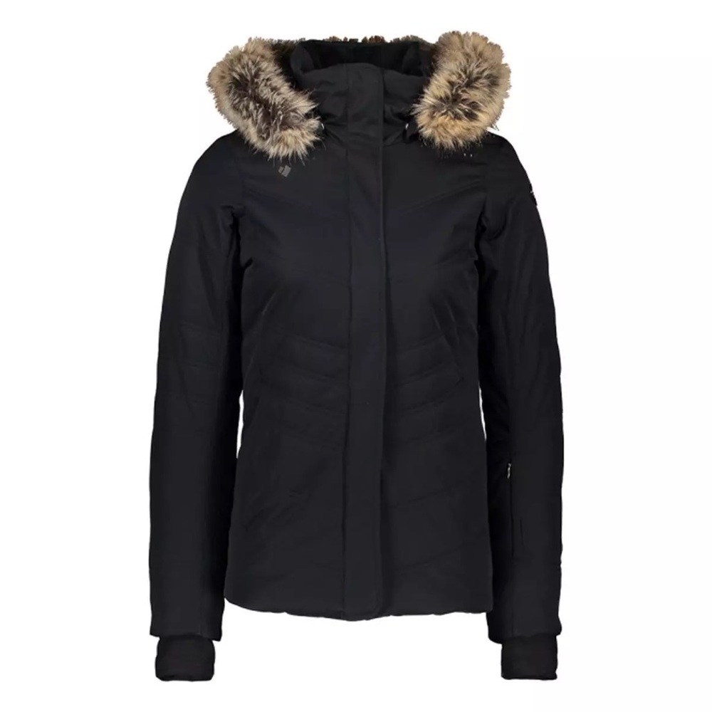 Obermeyer Black Ski Jacket with Faux Fur Trim